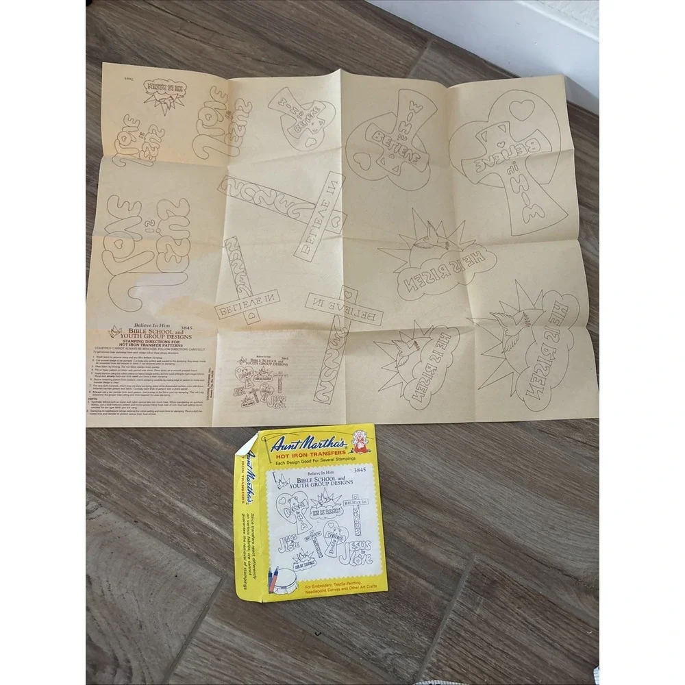 Vintage Aunt Martha's‎ Hot Iron Transfers, NIP, #3845  Designs
